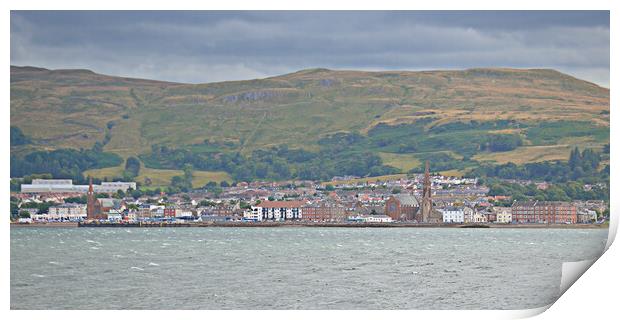 Largs town and seafront Print by Allan Durward Photography