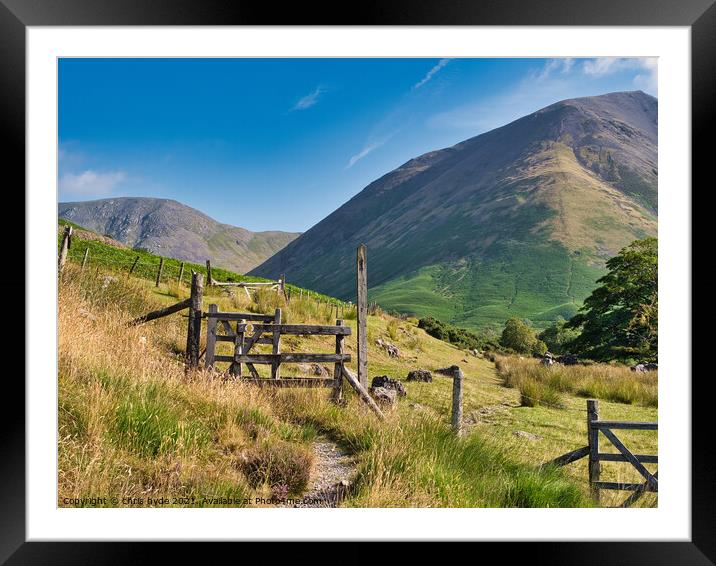  Lake District Farm and Fells Framed Mounted Print by chris hyde