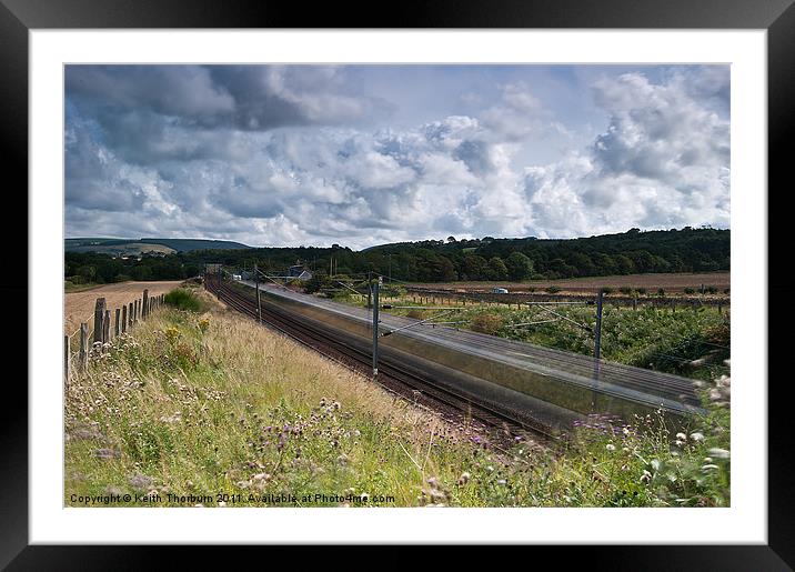 Speed Train Framed Mounted Print by Keith Thorburn EFIAP/b