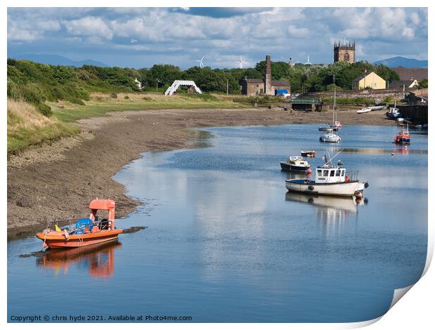 Workington Inner Harbour Print by chris hyde