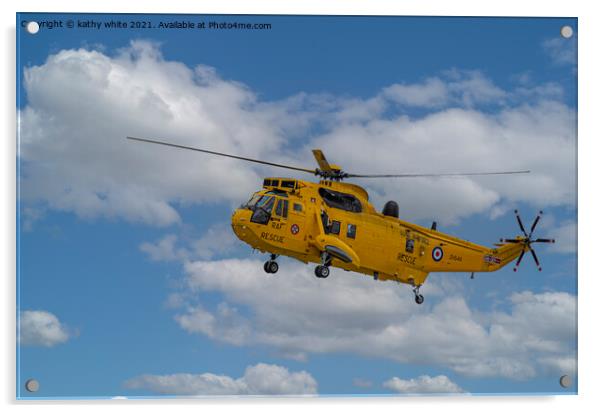 Westland Sea King helicopter,Royal Navy Search and Acrylic by kathy white
