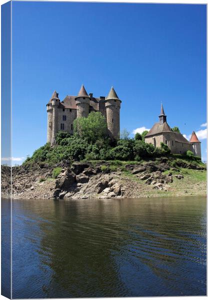 Castle on the Lake Canvas Print by Roger Mechan