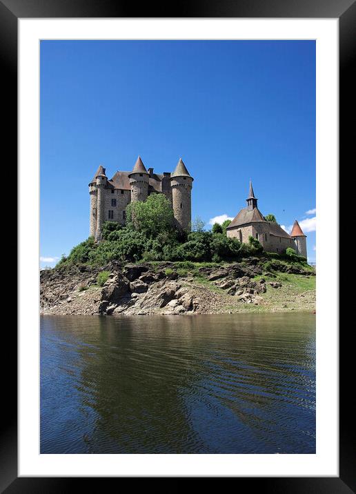 Castle on the Lake Framed Mounted Print by Roger Mechan