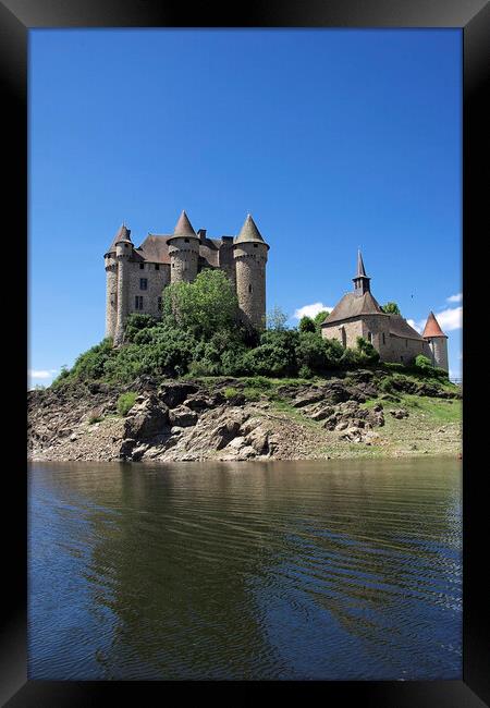 Castle on the Lake Framed Print by Roger Mechan