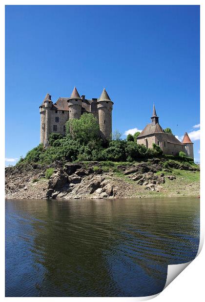 Castle on the Lake Print by Roger Mechan