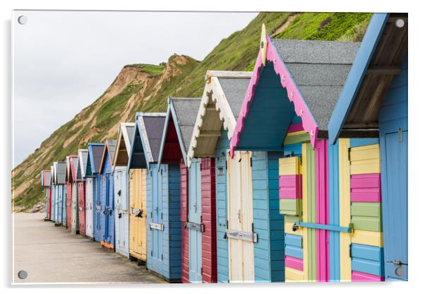 Pretty beach huts on Sheringham seafront Acrylic by Jason Wells