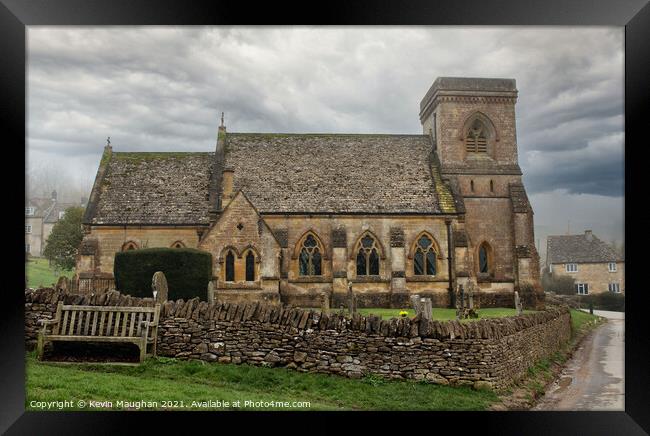 St Barnabas Church In Snowshill Framed Print by Kevin Maughan