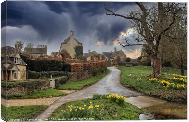 Enchanting Lower Slaughter Village Canvas Print by Kevin Maughan