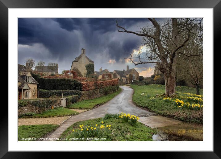 Enchanting Lower Slaughter Village Framed Mounted Print by Kevin Maughan