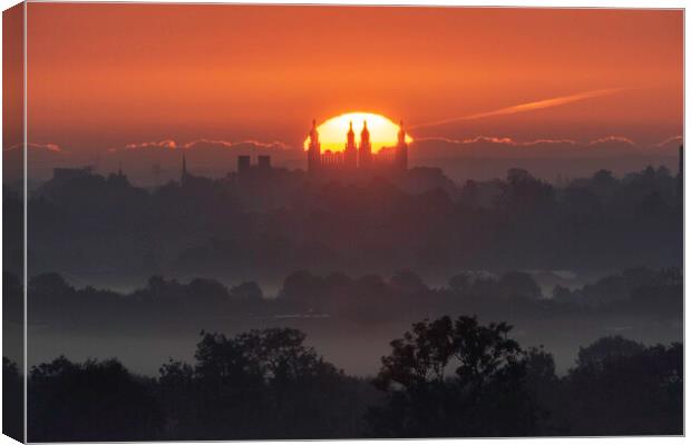 Dawn over Cambridge, 2nd September 2018 Canvas Print by Andrew Sharpe