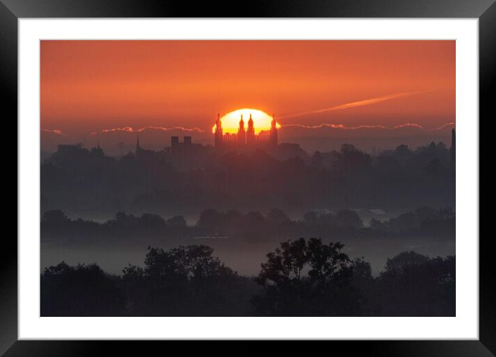 Dawn over Cambridge, 2nd September 2018 Framed Mounted Print by Andrew Sharpe