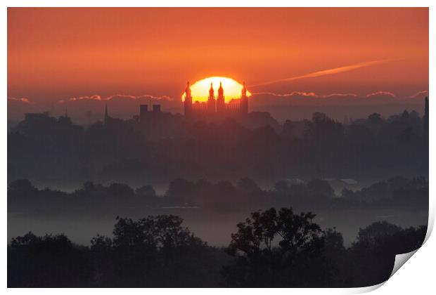 Dawn over Cambridge, 2nd September 2018 Print by Andrew Sharpe