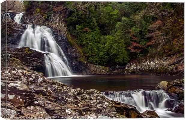 Coed y Brenin Forest Water fall  Canvas Print by Dean Photography
