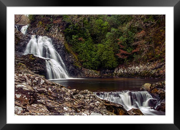 Coed y Brenin Forest Water fall  Framed Mounted Print by Dean Photography