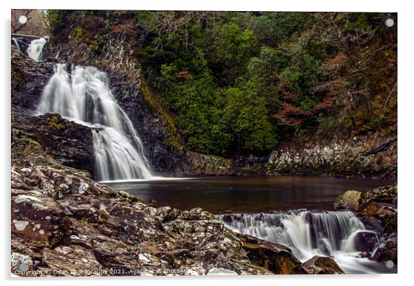 Coed y Brenin Forest Water fall  Acrylic by Dean Photography