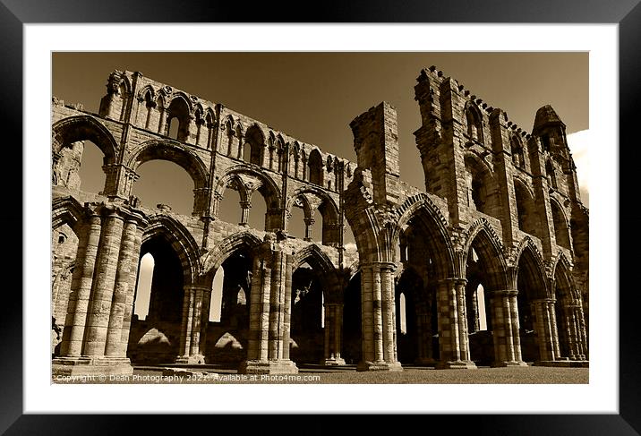 Whitby Abbey Framed Mounted Print by Dean Photography