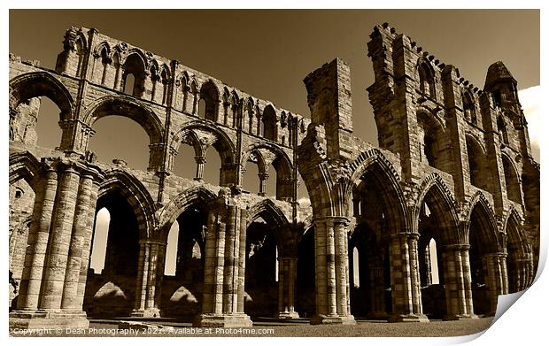 Whitby Abbey Print by Dean Photography