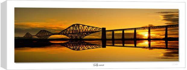 Forth sunrise. Forth bridge Scotland Canvas Print by JC studios LRPS ARPS