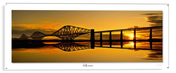 Forth sunrise. Forth bridge Scotland Acrylic by JC studios LRPS ARPS