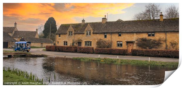 Lower Slaughter In The Cotswolds (3) Print by Kevin Maughan