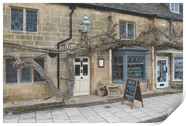 A Quaint Coffee Haven in the Heart of Cotswolds Print by Kevin Maughan