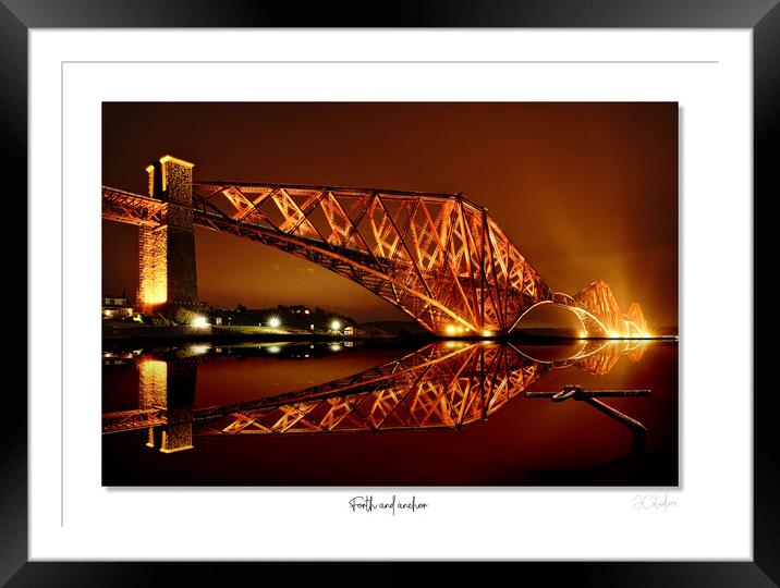 Forth and anchor. Forth rail bridge Scotland Framed Mounted Print by JC studios LRPS ARPS