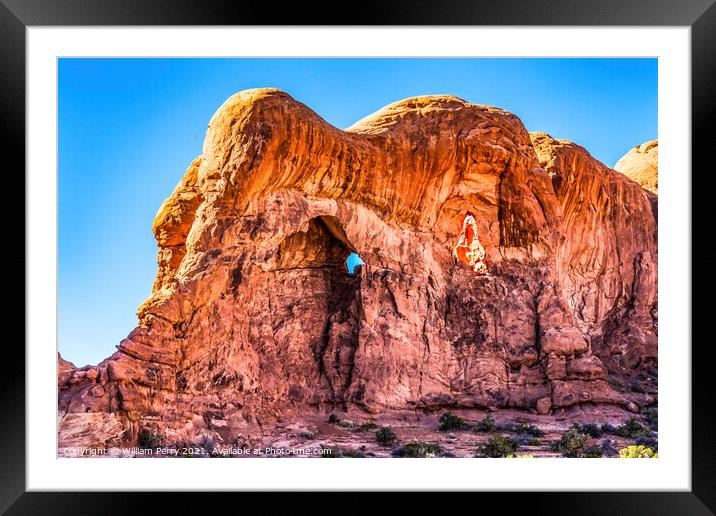 Parade of Elephants Rock Canyon Windows Section Arches National  Framed Mounted Print by William Perry