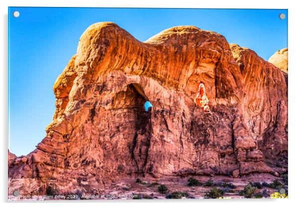 Parade of Elephants Rock Canyon Windows Section Arches National  Acrylic by William Perry