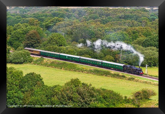 Swanage Railway 80104 Framed Print by Cliff Kinch