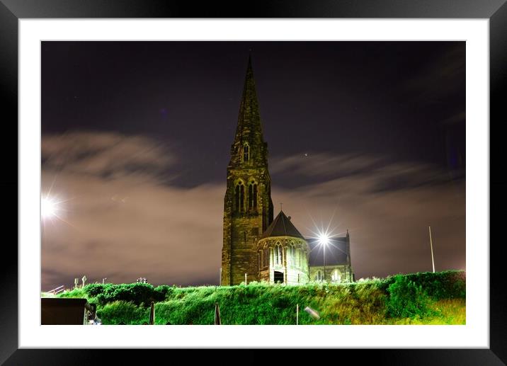 St Georges church Tynemouth Framed Mounted Print by simon cowan