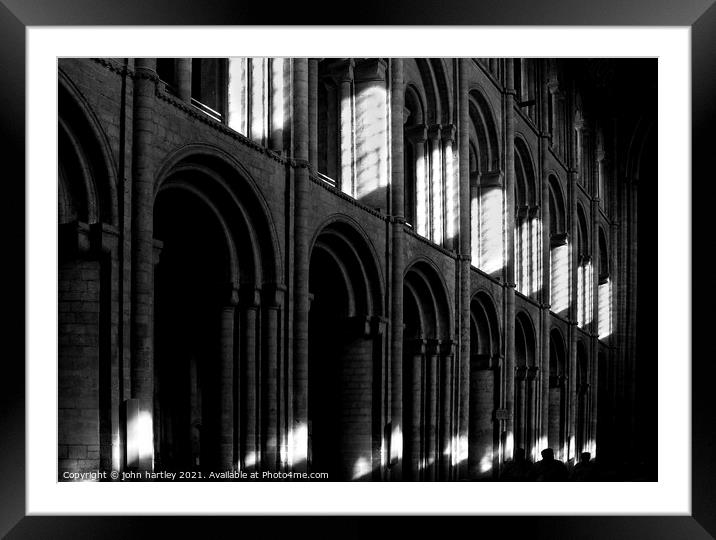 Listening in the Shadows-Ely Cathedral Framed Mounted Print by john hartley