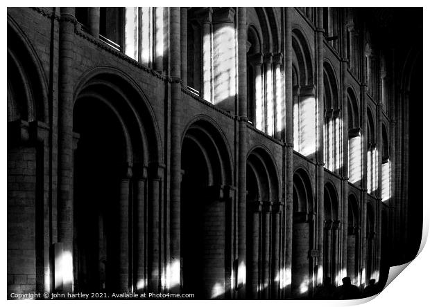 Listening in the Shadows-Ely Cathedral Print by john hartley