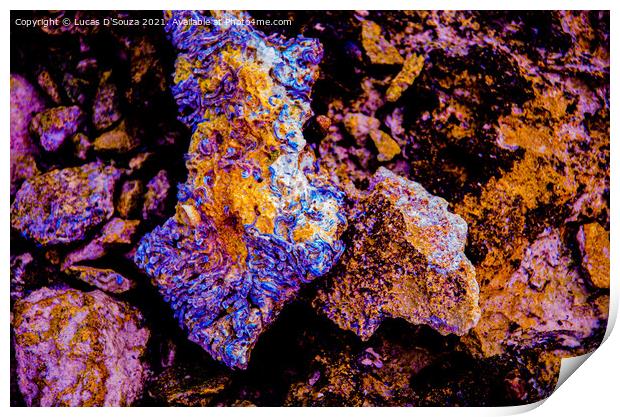 Colourful rocks on the beach Print by Lucas D'Souza