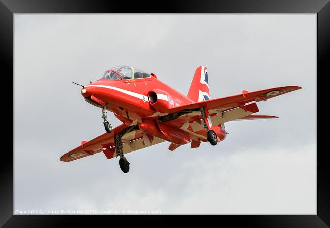 Red Arrow  Framed Print by Lenny Blakemore