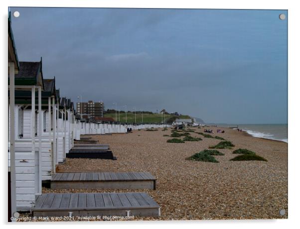 Bexhill Beach. Waiting for the Sun. Acrylic by Mark Ward