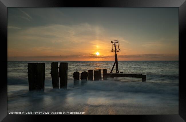 Gorleston Beach Sunrise  Framed Print by David Powley