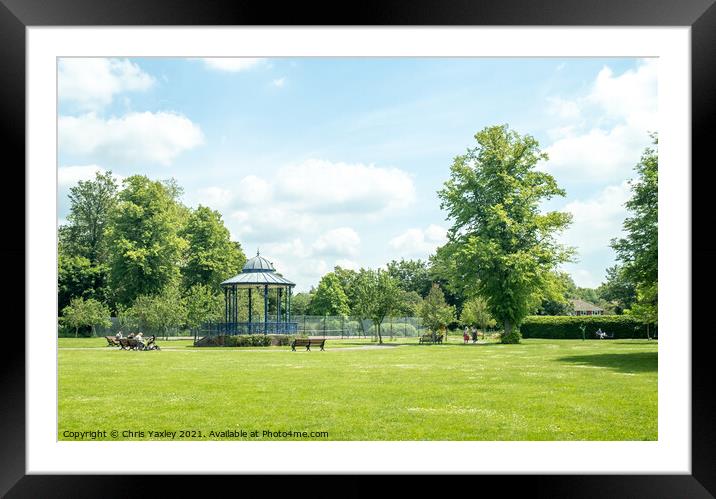 Bandstand, Romsey Memorial Park Framed Mounted Print by Chris Yaxley