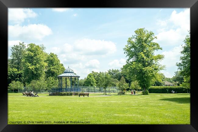Bandstand, Romsey Memorial Park Framed Print by Chris Yaxley