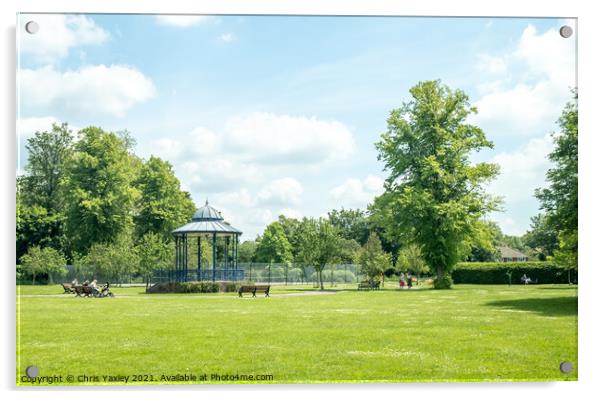Bandstand, Romsey Memorial Park Acrylic by Chris Yaxley