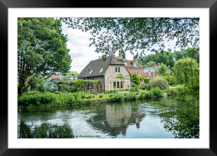 Riverside cottage, Romsey Framed Mounted Print by Chris Yaxley