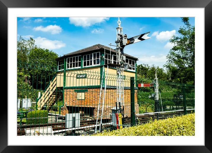Romsey railway signal box, Hampshire Framed Mounted Print by Chris Yaxley