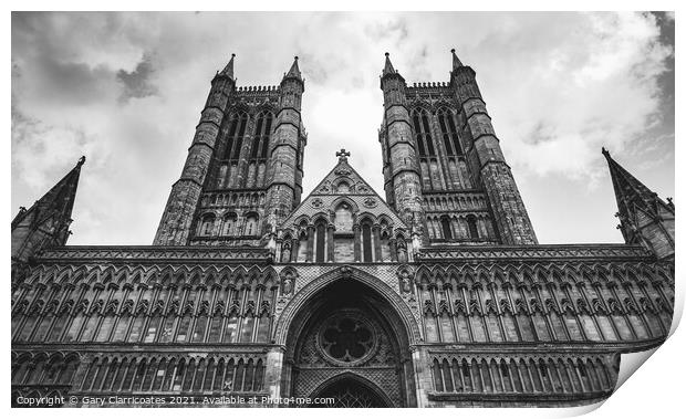 Lincoln Cathedral Print by Gary Clarricoates