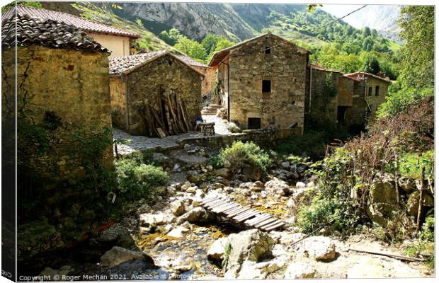Rustic Charm in the Picos Mountains Canvas Print by Roger Mechan