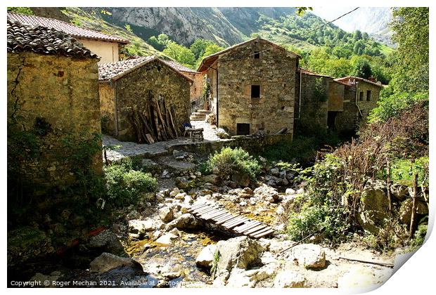 Rustic Charm in the Picos Mountains Print by Roger Mechan