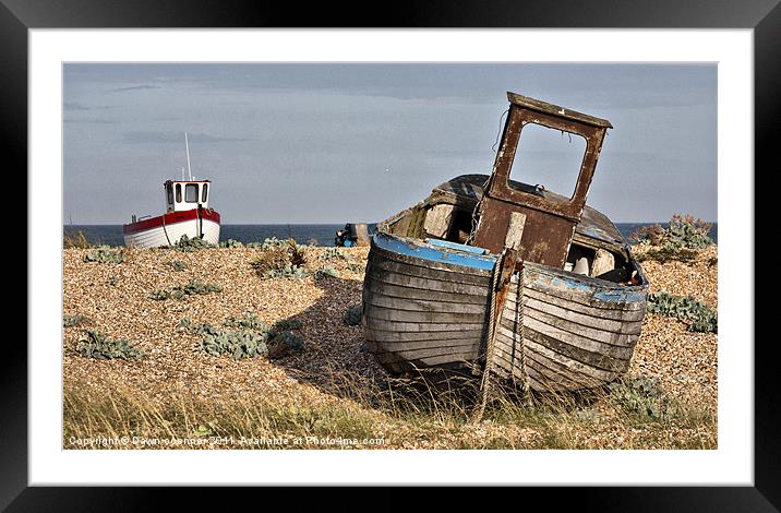 Old and New Fishing Boats Framed Mounted Print by Dawn O'Connor