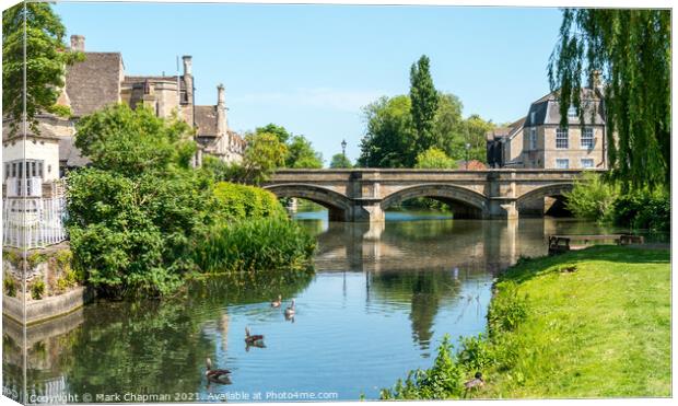 Town Bridge and River Welland, Stamford Canvas Print by Photimageon UK