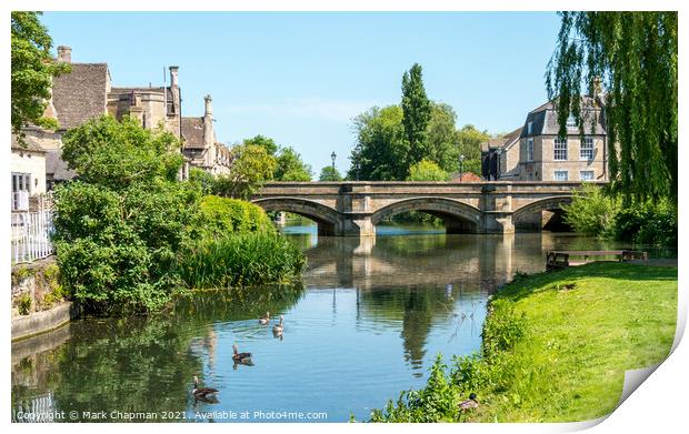 Town Bridge and River Welland, Stamford Print by Photimageon UK