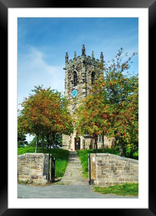 St Michael The Archangel Emley Framed Mounted Print by Alison Chambers
