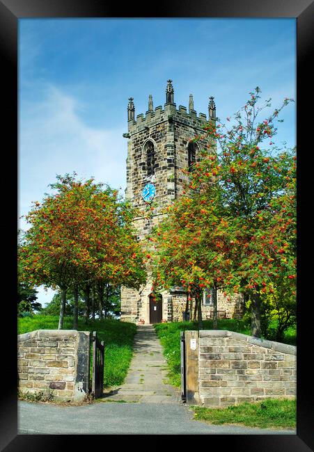 St Michael The Archangel Emley Framed Print by Alison Chambers