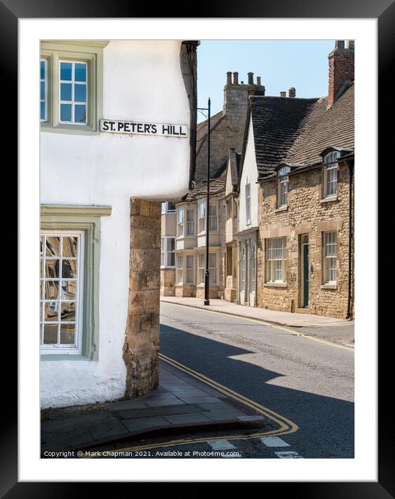 St Peter's Hill, Stamford, Lincolnshire Framed Mounted Print by Photimageon UK